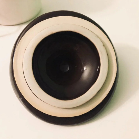 Vintage 1995 G Yewen Cow Wire Ball Crock Jar With Cowboy Hat Lid - Picture 12 of 16